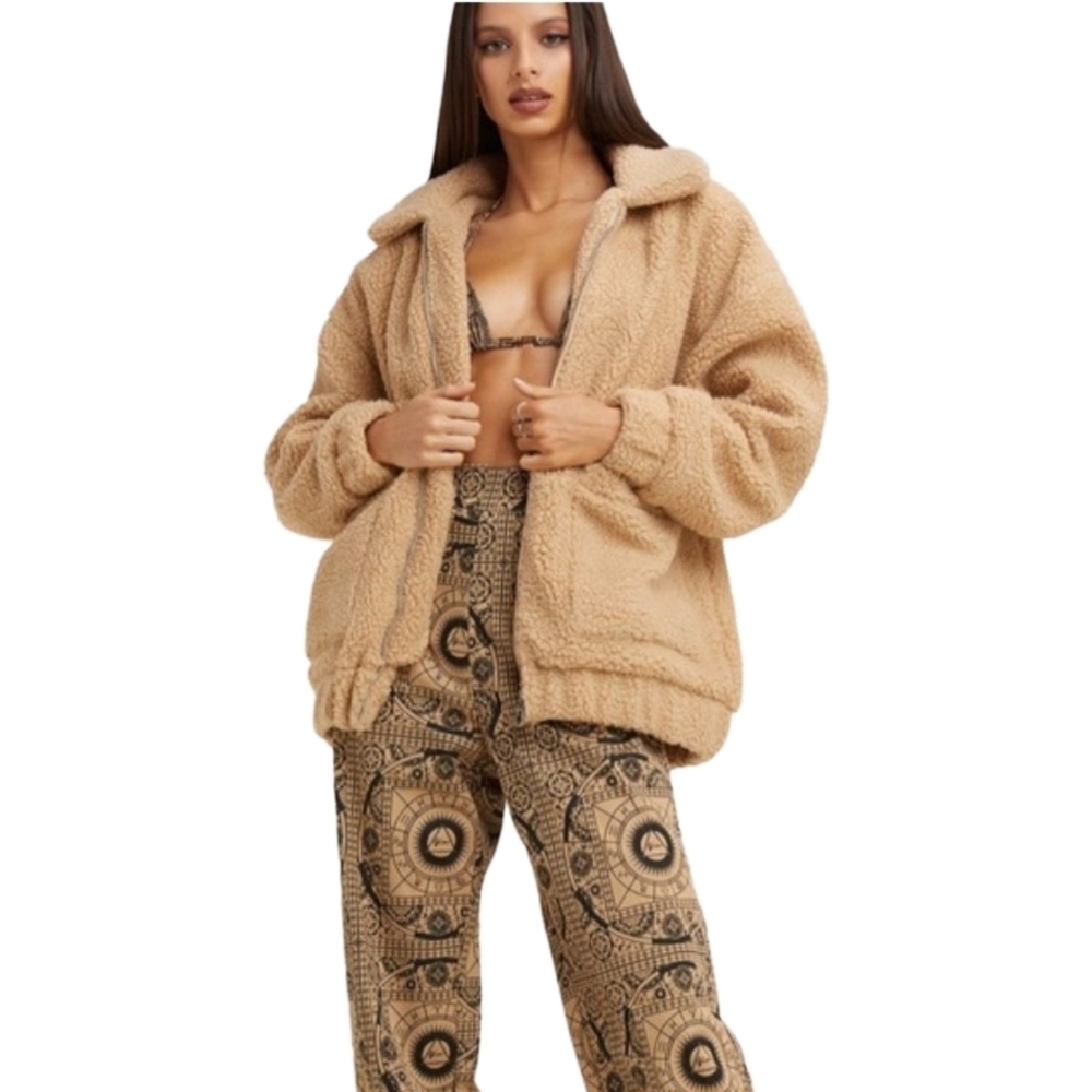 I.AM.GiA Pixie Coat Teddy Jacket Size Small Tan